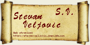 Stevan Veljović vizit kartica